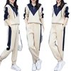 Casual Fashion Sports Suit Women's 2023 Spring New Loose Waist Slimming Patchwork Sweatshirt Two-Piece Set Western Style