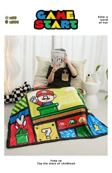 Cross-Border Popular Summer Air-Conditioned Blanket Game Blanket E-Sports Chair Blanket Creative Office Nap Switch Peripherals