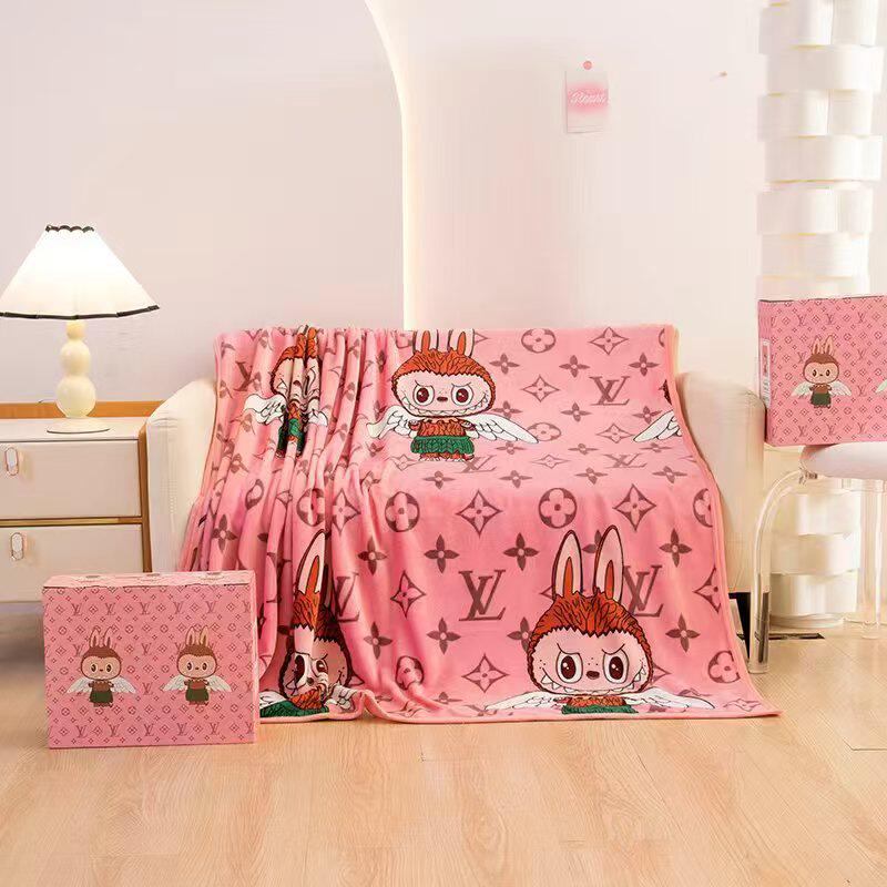 Cross-Border Foreign Trade Trendy Brand Blanket Gift Flannel Blanket Office Nap Blanket Air Conditioning Gift Blanket Wholesale