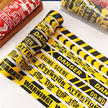 Warning Line and paper tape game hand tear material tape holiday dress up tape factory direct cross-border exclusive
