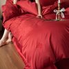 Red wedding festive skin-friendly cotton four-piece satin jacquard high-end wedding men's and women's bedding wholesale
