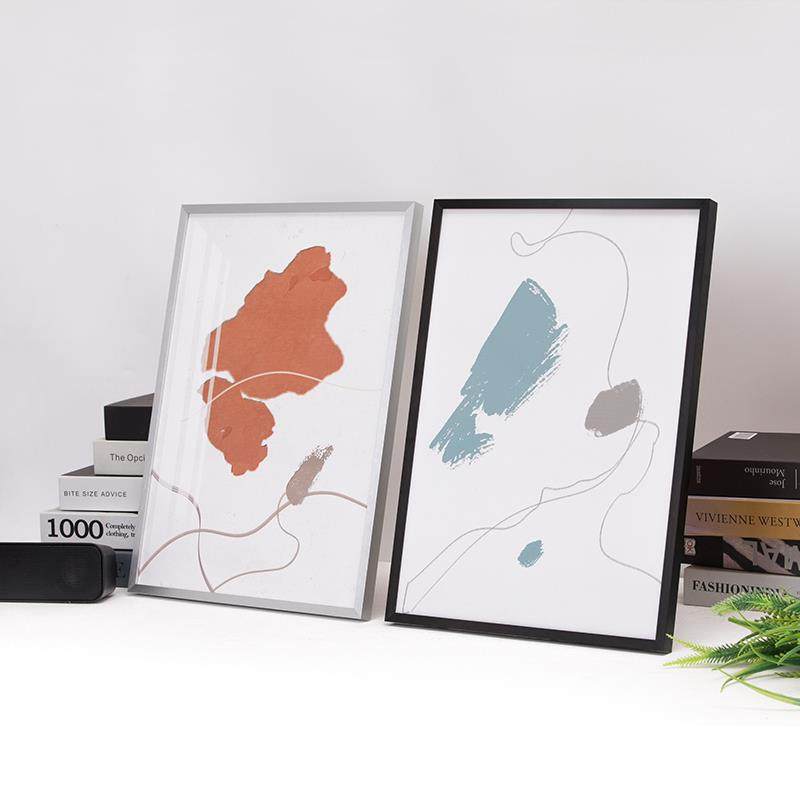 Cross-border factory direct aluminum alloy picture frame mounting simple narrow edge metal advertising poster frame puzzle wall-mounted photo frame