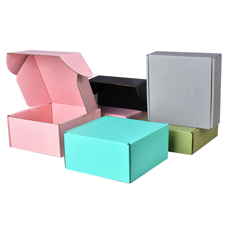 Pink Airplane Box in Stock Wholesale with Printable Logo Small Batch Express Box Cowhide Box Clothing Packaging Box in Stock