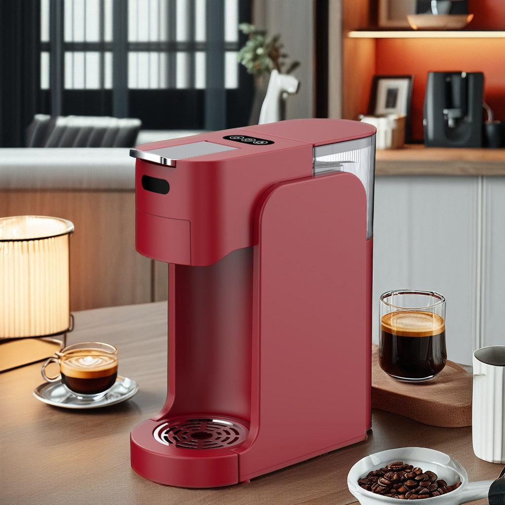 Coffee Machine Household Small Italian Semi-Automatic 3in1 Coffee Machine Espresso Capsule Coffee Machine Compatible with Multi-Capsules