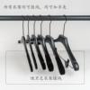 Black solid wood hanger wholesale clothing store women's special clothes hanging seamless clothes hanging adult wooden pants rack lettering