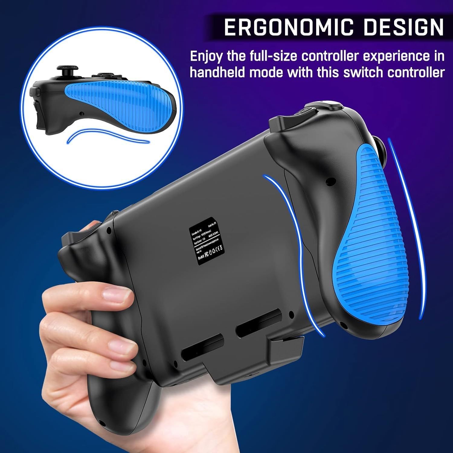 Switch game handle in-line handle with 6-axis body sense continuous hair function switch wired handle