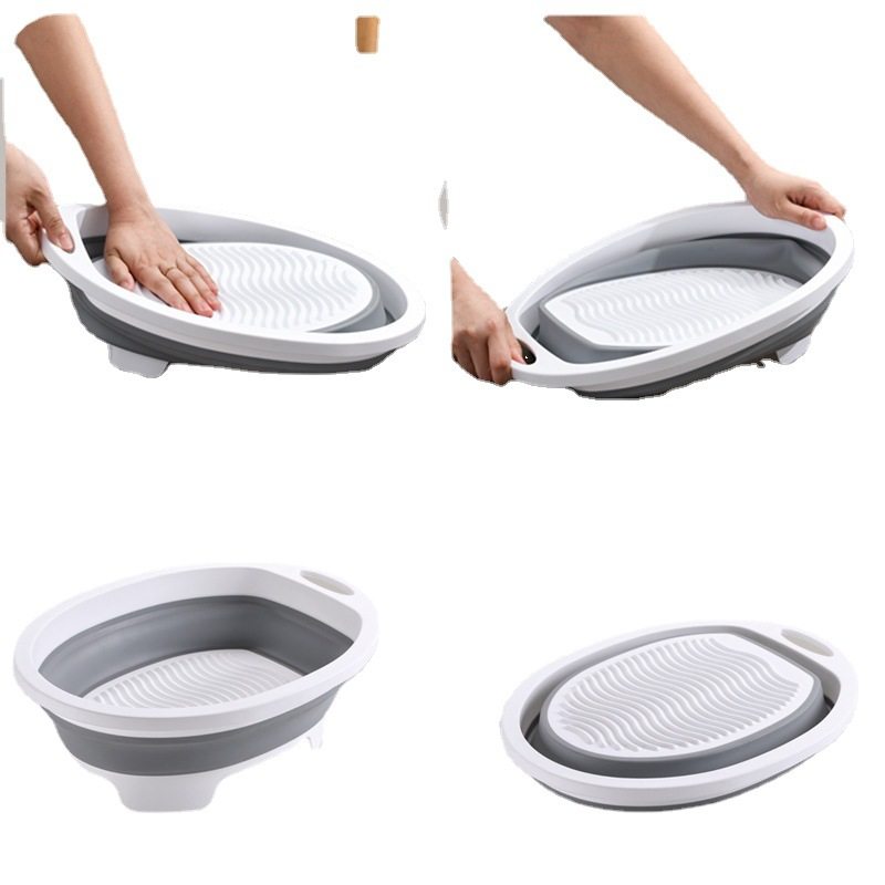 8150 factory direct laundry basin plastic folding thickened medium convenient washboard home travel round basin wash