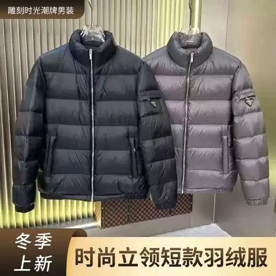 Winter Warm down Jacket, Casual Men's Thickened Jacket, Fashionable Stand Collar, Versatile Short down Jacket, Wholesale in Stock