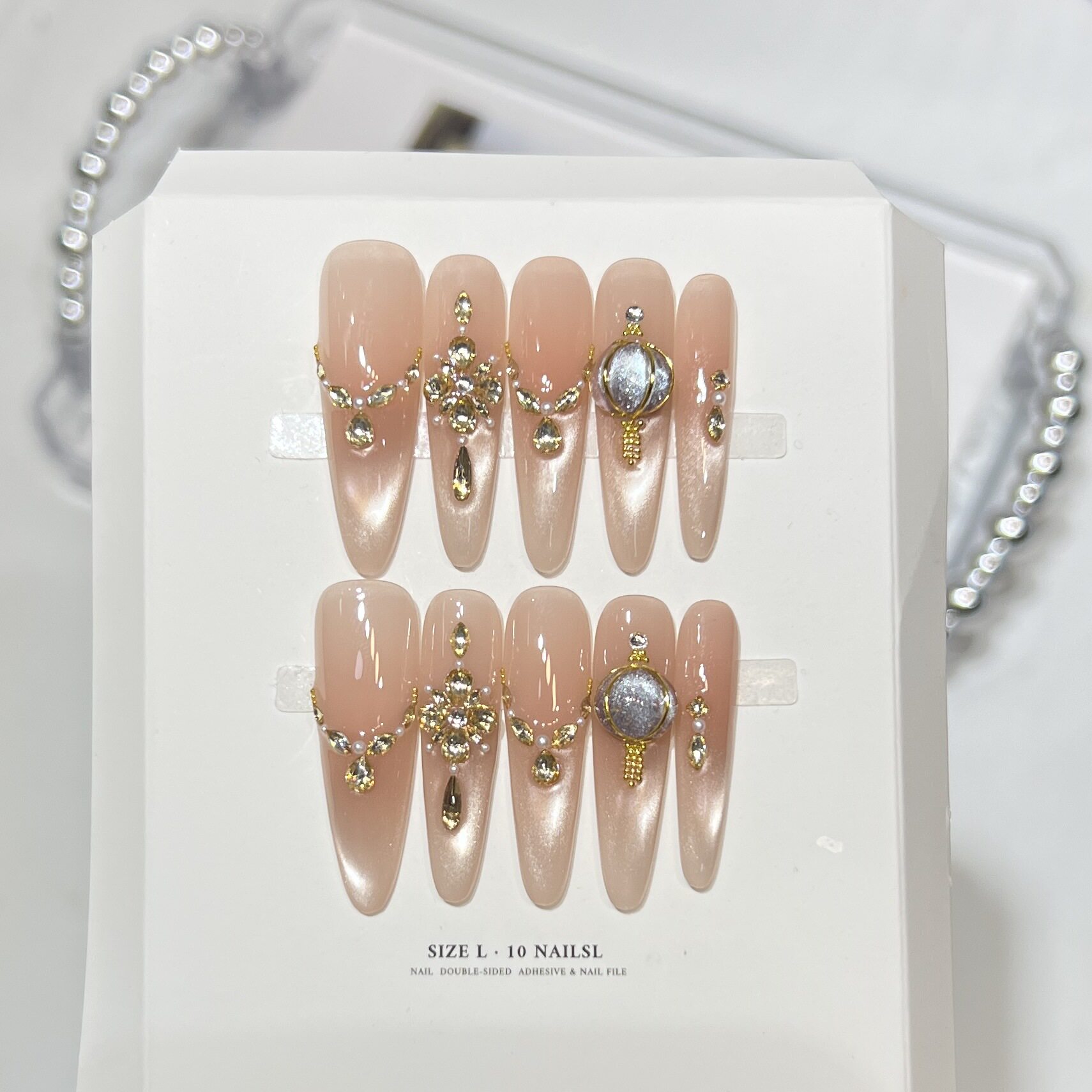 [Fine Dog Wear Armor Collection] Long Manicure Patch Fake Nail Patch Advanced Atmosphere Nude Temperament Armor