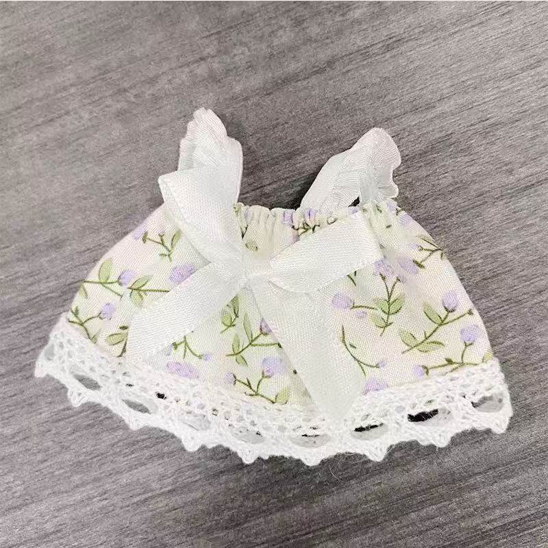 可爱迷你帆布包毛绒玩偶格子包西高地公仔扭棒小狗配饰格子裙娃衣