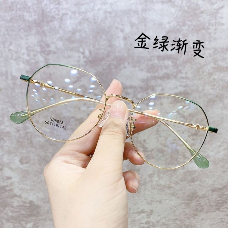 Anti-blue light radiation anti-fatigue myopia glasses frame female Korean-style tide can be equipped with power flat computer eye protection for men