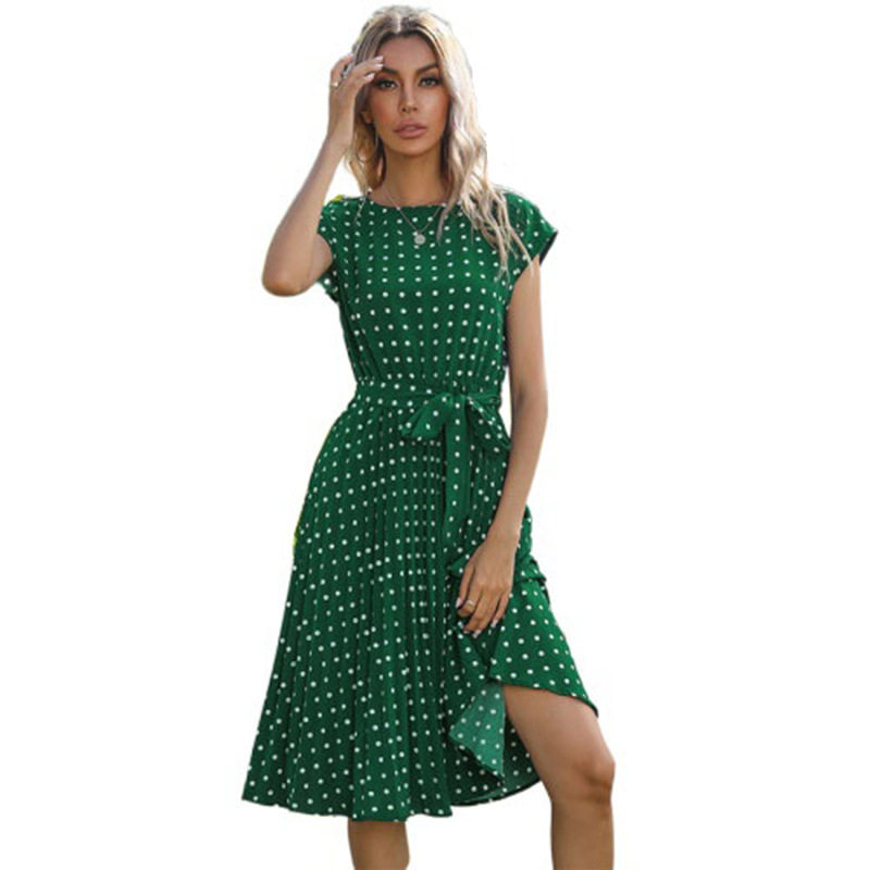 Polka Dot Dress Customizable Wholesale Stylish Design Perfect for Summer Events OEM ODM Available