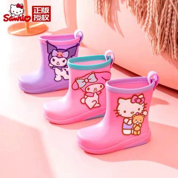 Genuine Sanrio Children's Rain Shoes Girls' Non-slip Baby Rain Boots Jade Gui Dog HelloKitty Kulomi Water Shoes