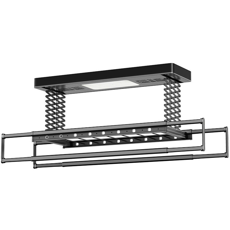 Electric drying rack drying automatic voice intelligent remote wall control lifting household balcony double-row scissors