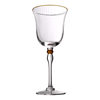 Creative Dense Pattern Gold-Rimmed Bead Red Wine Glass Household Crystal Glass Vertical Stripes Amazon Goblet Champagne Glass
