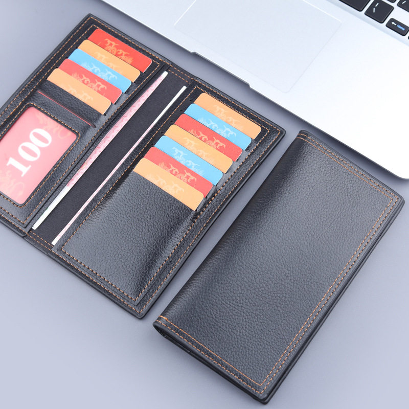 Men's wallet wholesale card set one long men's wallet ultra-thin men's wallet thin retro factory spot
