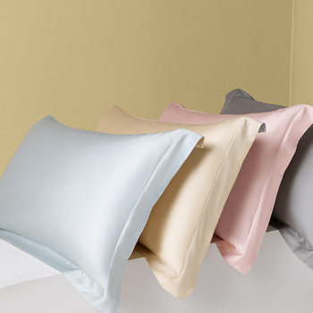 Class A Lyocell Tencel Pillowcase Pair Pack 48*74 Summer Ice Silk Pillowcase Single Solid Color Pillowcase for Hair