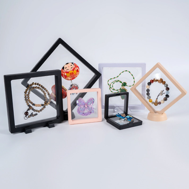 Dust-Proof Storage Film Packaging Box for Small Items, Gifts, Jewelry Display, Floating Box for Pendants, Necklaces, Minimalist Jewelry