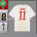 26 morocco away kit + printed #11 star + world cup patch