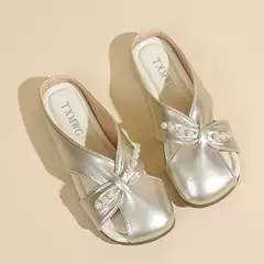 Slip-On Half Slippers for Women Fashion 2026 New Summer Korean Style Flat Soft Sole Chic Slide Sandals Women's Shoes