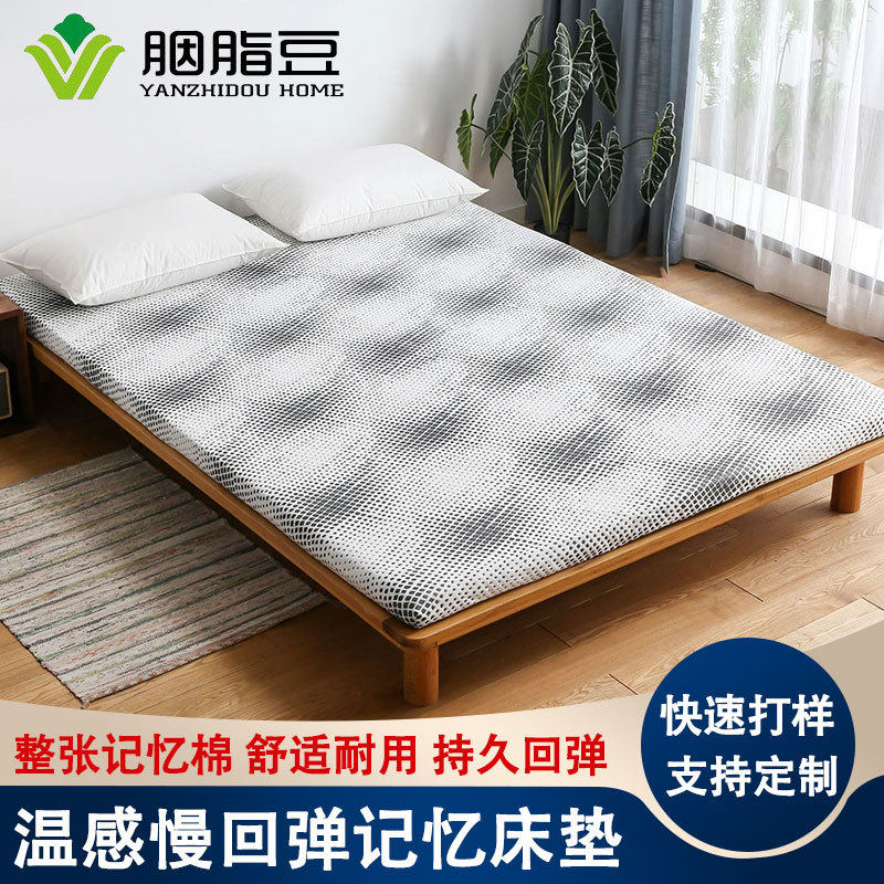 Cross-Border Supply of Whole Memory Foam Mattress, Slow Rebound Warm Tatami Mat, Dormitory Mattress Factory Wholesale