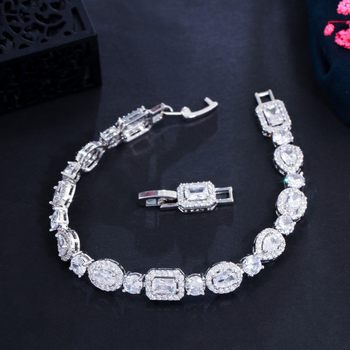 Factory Wholesale New Products Aliexpress Amazon Hot Selling European and American Celebrity Fashion Water Drop Zircon Bracelet Birthday Gift