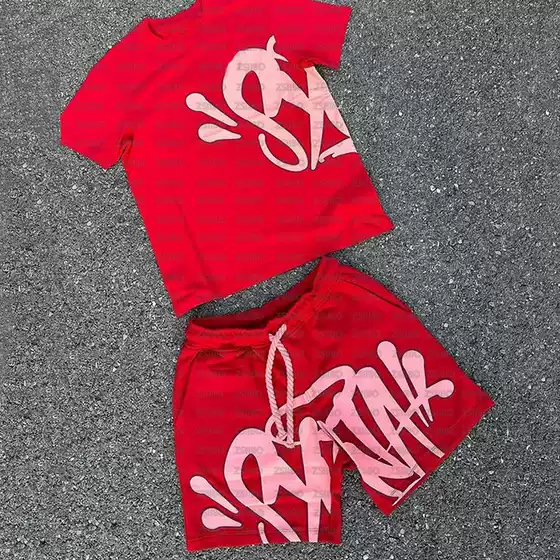 Amazon cross-border trendy brand letter printed loose short sleeved top, European and American street hip-hop men's and women's T-shirt shorts