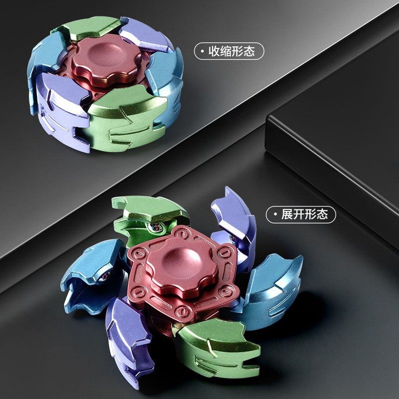Trendy Fidget Spinner Rotating Mecha Transformation Creative Decompression Mechanical Finger Spinner New and Strange Toys Wholesale