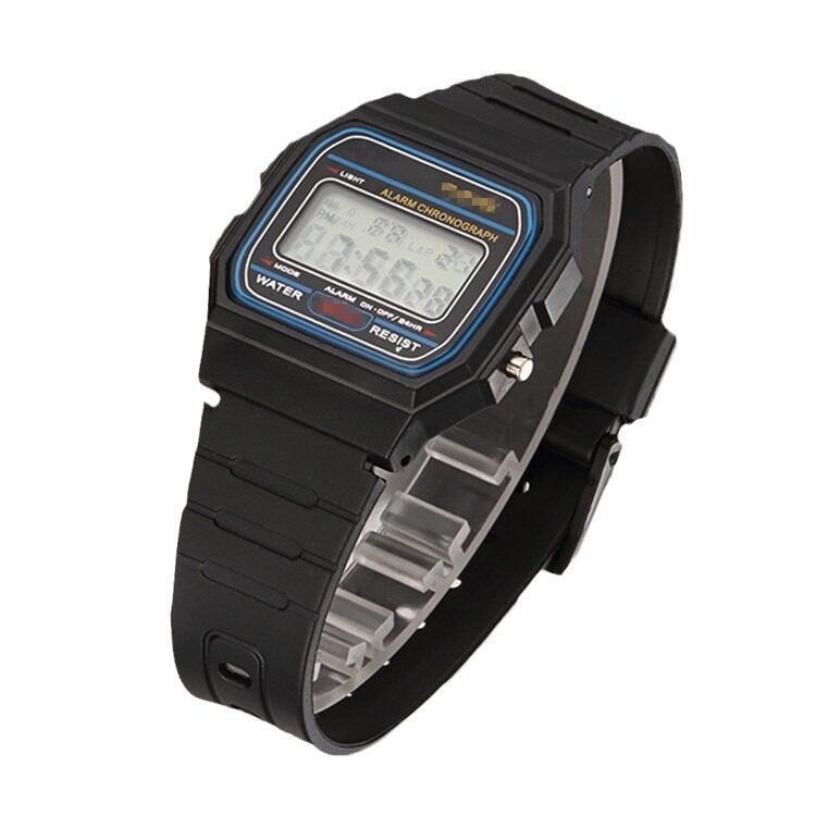 Foreign trade explosions LED electronic watch WR F91W steel belt A159 Harajuku wind fashion watch multi-function electronic watch