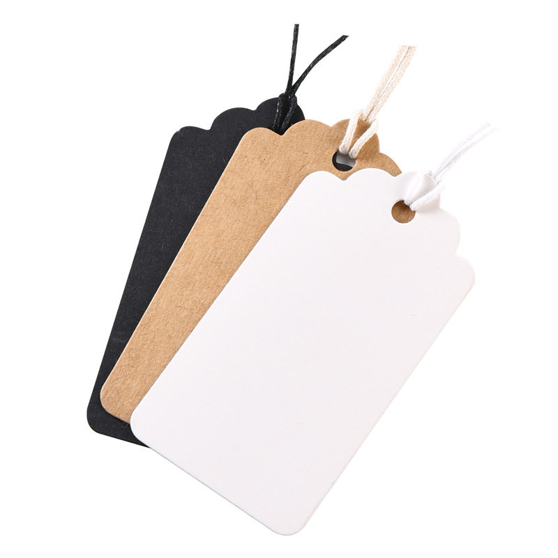 Brown Packing Paper Hang Tag in Stock 350g Blank Clothing Hang Tag Price Tag Handwritten Hanging Tag Gift Decoration Hanging Tag