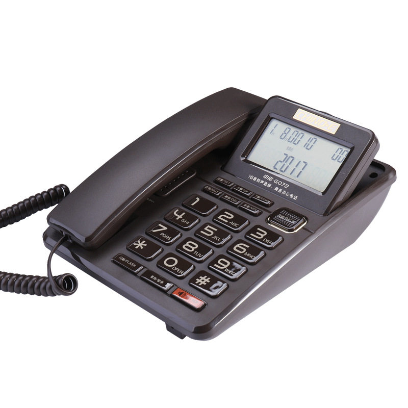 中诺G072电话机家用座机商务办公一键回拨免提免电池摇头固定电话