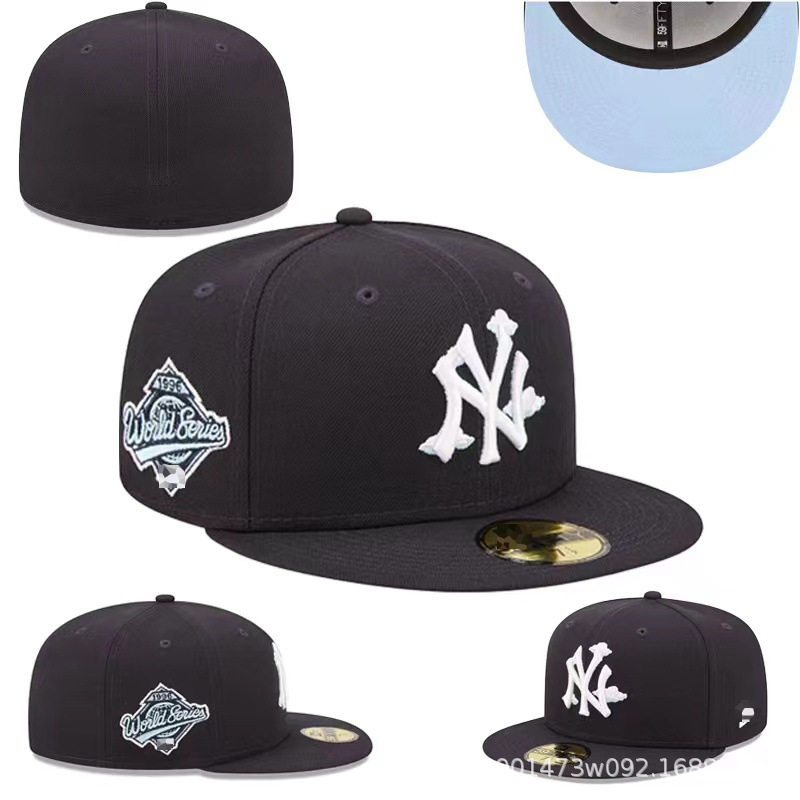 Size Cap Dodgers Baseball Cap Yankees Men's and Women's Embroidered Flat Brim Caps Chaplet Fully Closed Mouth Hat Wholesale