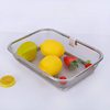 New rectangular stainless steel vegetable and fruit basket kitchen supplies drain basket punching mesh storage basket