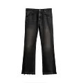 Carbon-colored flared pants