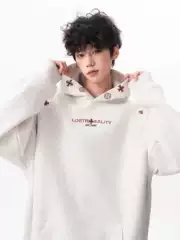 Heavy Ethnic Style Embroidered Hooded Sweatshirt for Men and Women, Autumn and Winter Trendy Thick Long-Sleeve Ins Cool Loose Hoodie