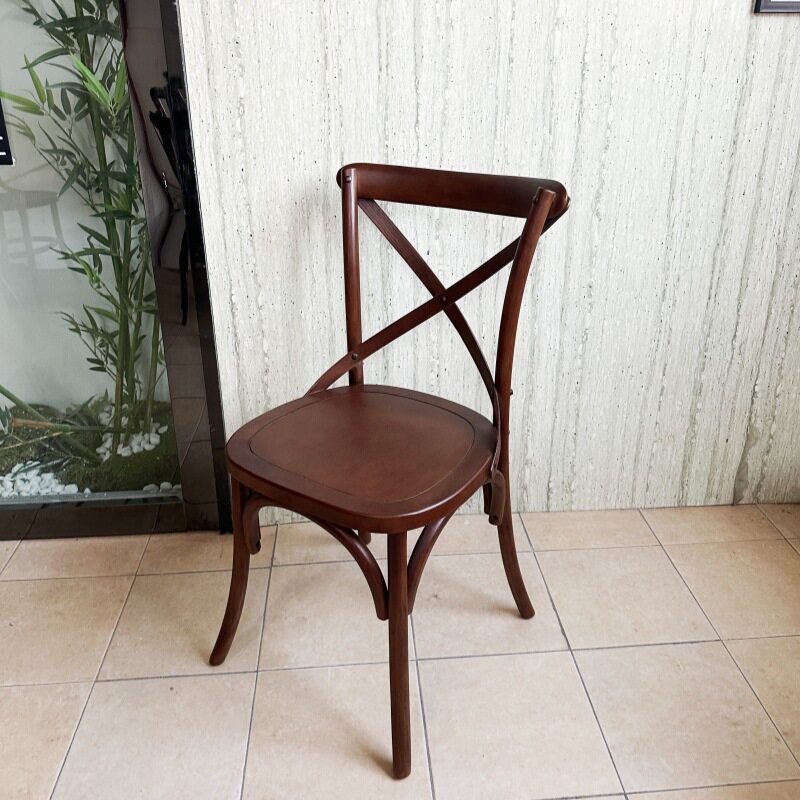 美式复古实木方形桌椅组合咖啡厅奶茶店甜品店西餐厅清吧商用桌子