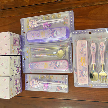 Kulomi Learning Chopsticks Training Spoon Fork Straw Milk Cup Juice Cup Brushing Teeth Gargle Cup Girls New Style