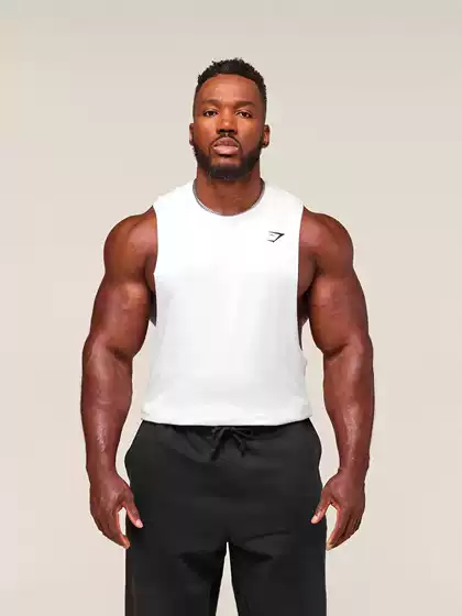 Gymshark Men's Tank Tops Summer New Muscle Fitness Workout Tank Tops for Outdoor Running Casual Breathable Sleeveless Shirts