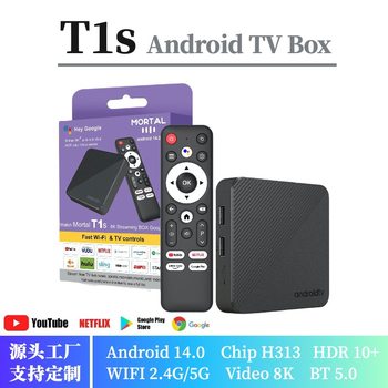 T1s Foreign Trade Box Quanzhi H313 Network Set Top Box Dual wifi HD 4K Bluetooth TV Player tvbox