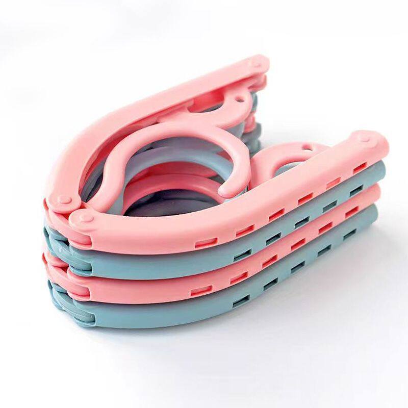 Folding Clothes Hanger for Travel Outdoor Travel Portable Household Student Dormitory Thickened Clothes Hanger Foldable Underwear Socks Rack