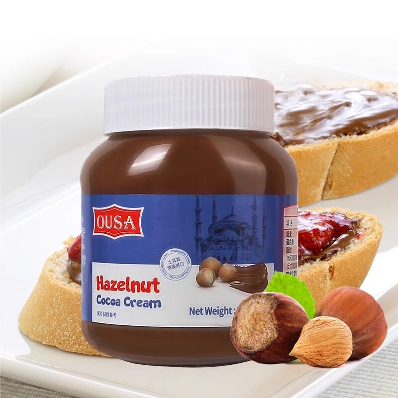Ousa Original Imported Seasoning Sauce Hazelnut Cocoa Flavor Chocolate Spread Bread Biscuits 350G/Can