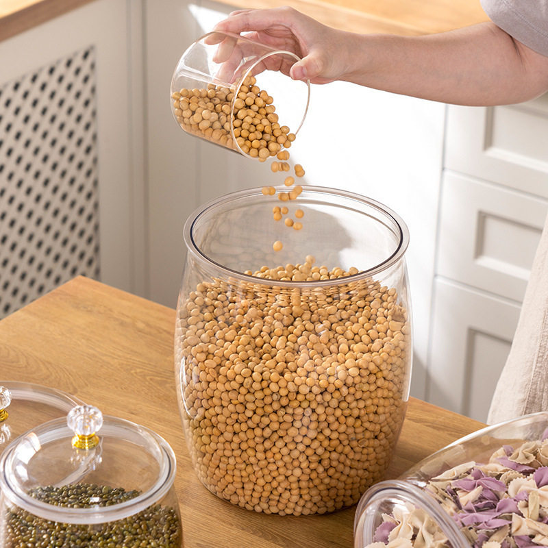 Plastic sealed cans sealed kitchen storage transparent household large capacity dustproof finishing food grade artifact cans