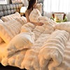 Cross-border e-commerce velvet milk velvet four-piece bed sheet quilt cover winter thickened flannel quilt cover fleece-lined three-piece set