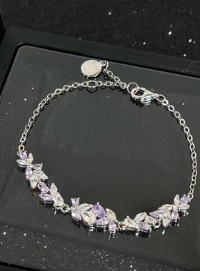 紫藤花手链紫色甜美麦穗小众手工百搭温柔轻奢手饰品礼物闺蜜