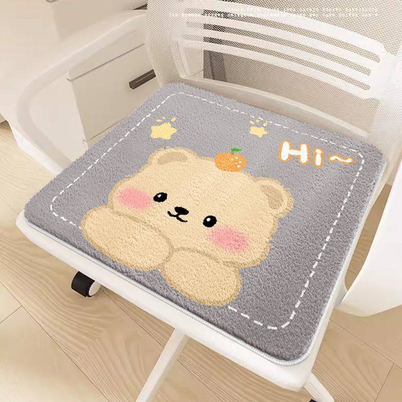Cushion Chair Pad Plush Seat Cushion Autumn and Winter Thickened Warm Melard Student Office Long Sitting Stool Seat Cushion