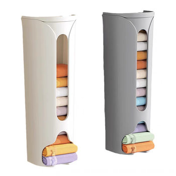 Wall-Mounted Multifunctional Storage Box Kitchen Plastic Bag Collector Punch-Free Underwear and Socks Storage Box