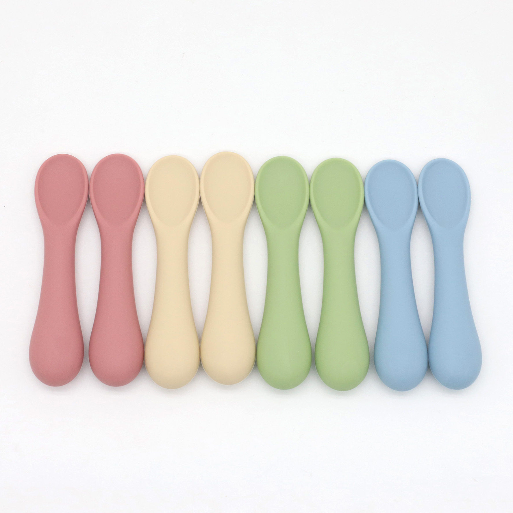 Cross-border new food grade silicone spoon baby complementary food feeding tableware Xiyin TEMU soft spoon C end