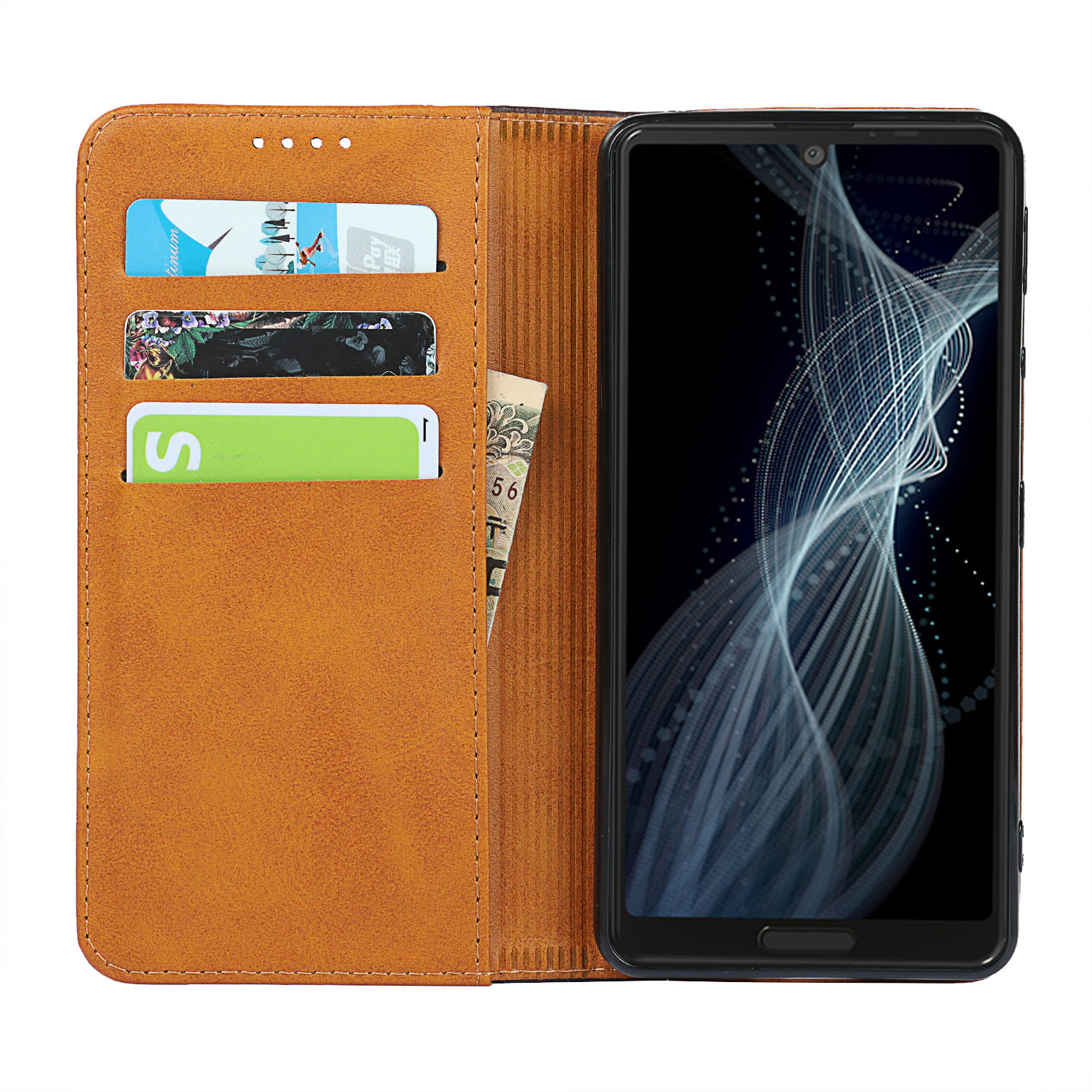 Factory direct for Sharp sense4 phone case Sense3lite calf color matching strong magnetic flip leather case