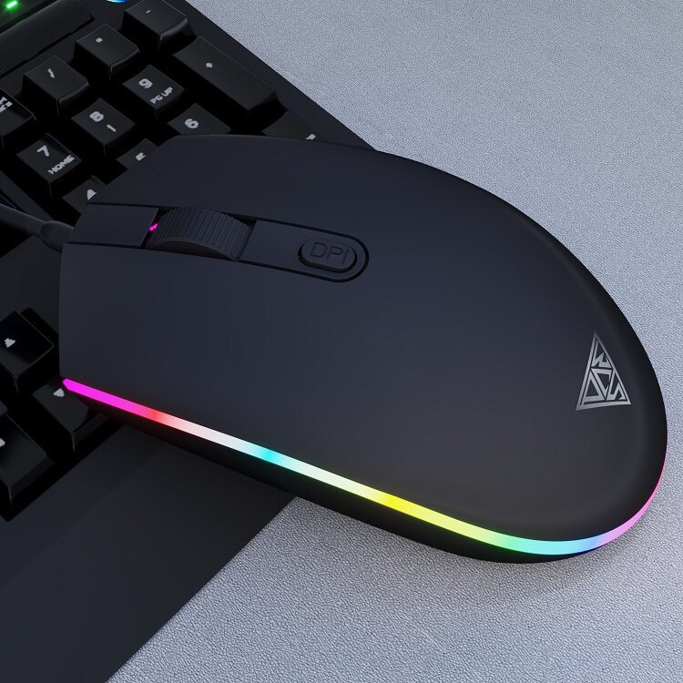 竞帝M3鼠标批发有线电脑配件电竞游戏静音女生发光吃鸡跨境亚马逊