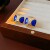 30#Серебряная игла-золотисто-голубая